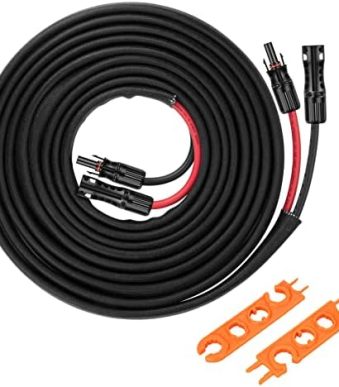 geosiry 30ft 8awg solar extension cable with female/male connectors