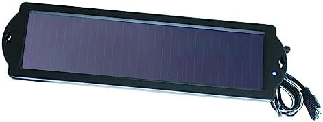 nature power 1.5w solar 12v battery maintainer in black