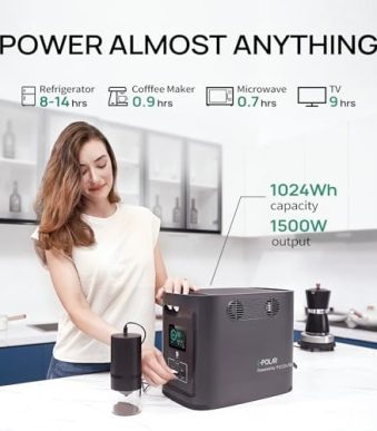 ‎e-polar portable power station 1500w for outdoor and emergency use