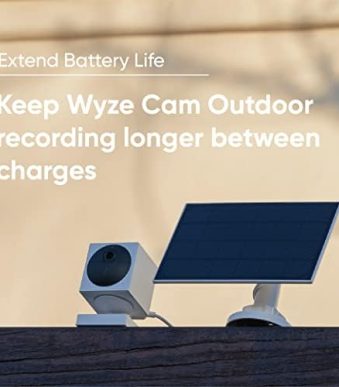 wyze solar panel continuous 2.5w 5v charging for outdoor cam