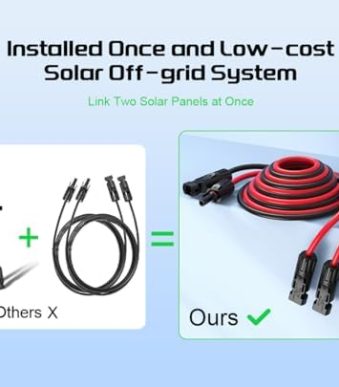 bateria power 21ft 10awg extension cable with y-branch connectors