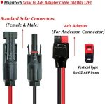 magiktech 10awg 12ft charge cable compatible with anderson adapter