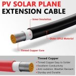 oududianzi 50ft solar panel extension cable kit for rv, photovoltaic systems