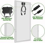 werchtay 100w solar panels 2pcs high-efficiency for off-grid applications