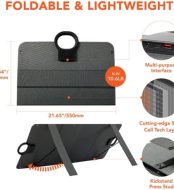 manusage 100w portable solar panel for outdoor camping with durable cable