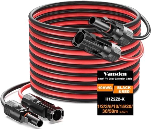 oududianzi 50ft solar panel extension cable kit for rv, photovoltaic systems