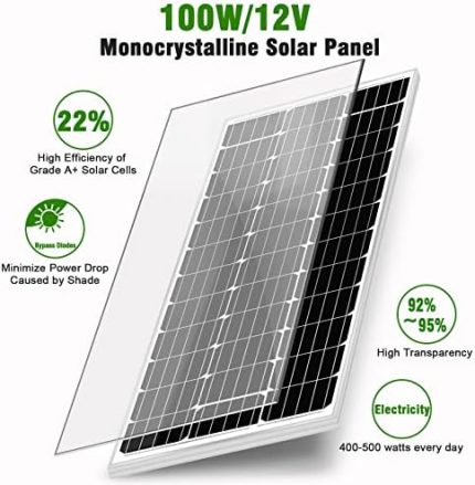 werchtay 100w solar panels 2pcs high-efficiency for off-grid applications