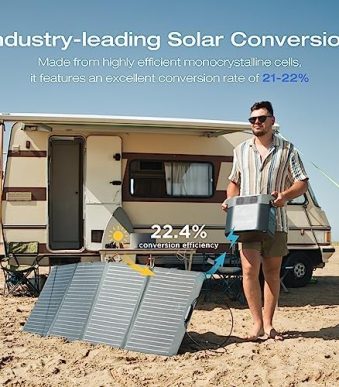 ef ecoflow 160w portable solar panel with adjustable kickstand