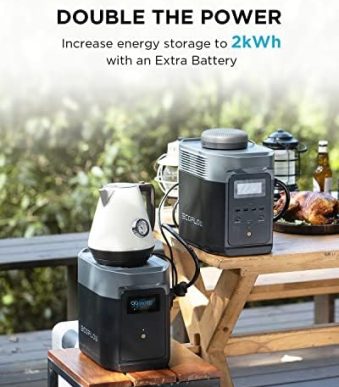 ef ecoflow delta 2 portable power station with extra 1kwh battery
