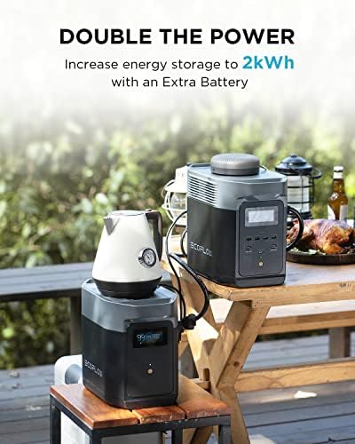 ef ecoflow delta 2 portable power station with extra 1kwh battery