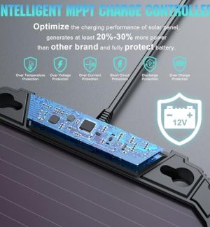 sun energise 5w 12v solar battery charger with smart controller, waterproof