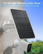 fohoa solar panel for security camera, 5v 4w solar panels charger