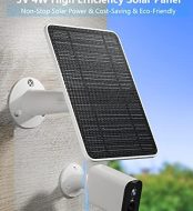 fohoa solar panel for security camera, 5v 4w solar panels charger