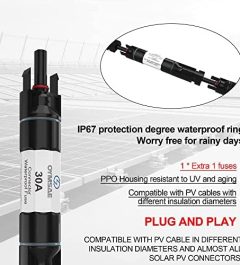 oymsae 30a solar fuse holder with male and female connector