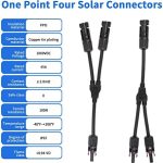 vemote 10awg solar y branch cable, waterproof 2 to 1 adapter