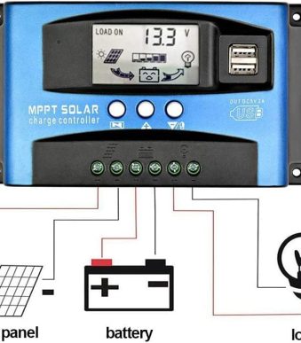 ooycyoo 100a mppt solar charge controller with lcd display and dual usb