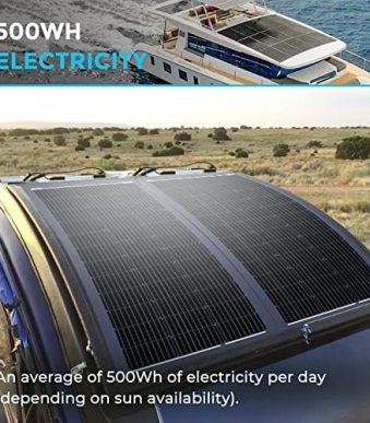 renogy solar panel 100w 12v lightweight for uneven surfaces