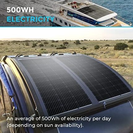 renogy solar panel 100w 12v lightweight for uneven surfaces