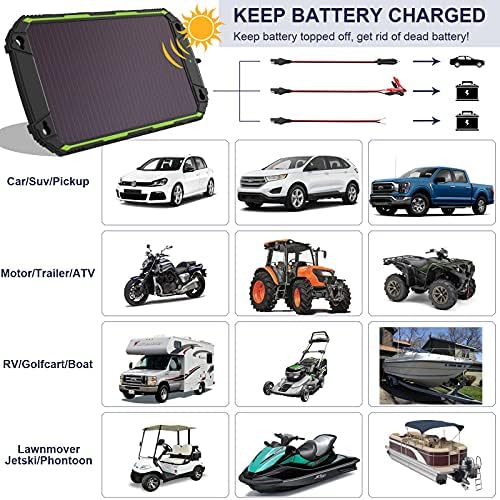 sun energise 5w 12v solar battery charger with smart controller, waterproof