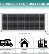 werchtay 2-pack of 100w monocrystalline solar panels