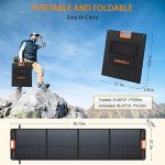 grecell portable 200w solar panel charger with waterproof ip65 case