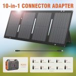 ‎zerokor portable 300w solar generator with foldable 60w panel