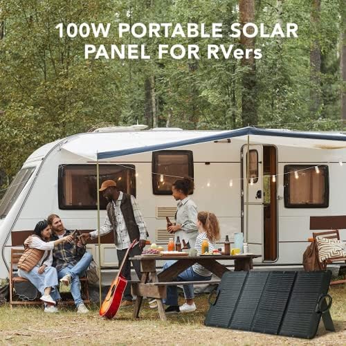 manusage 100w portable solar panel for outdoor camping with durable cable