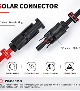 electop 10awg solar panel cable connector kit
