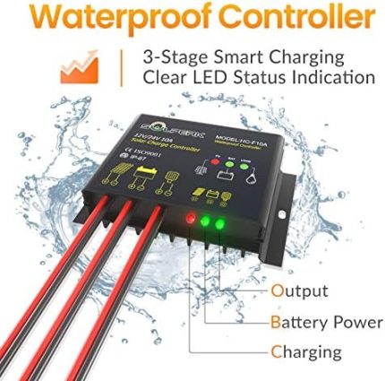 solperk solar charge controller 10a with led display