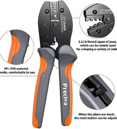 preciva solar crimping tool kit with connectors and wrench