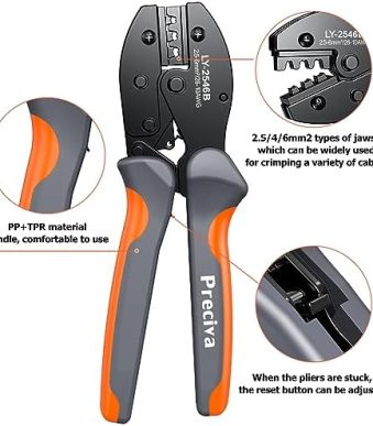 preciva solar crimping tool kit with connectors and wrench