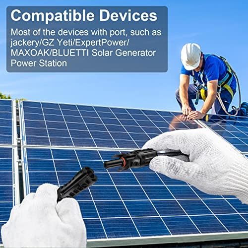 geosiry 30ft 8awg solar extension cable with female/male connectors