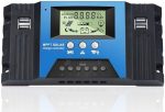 vixkpirr 60a mppt solar charge controller with lcd, temp sensor