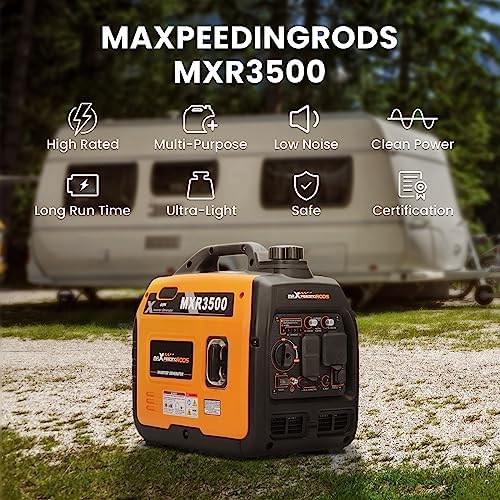 ‎maxpeedingrods 3500 w inverter generator gas powered