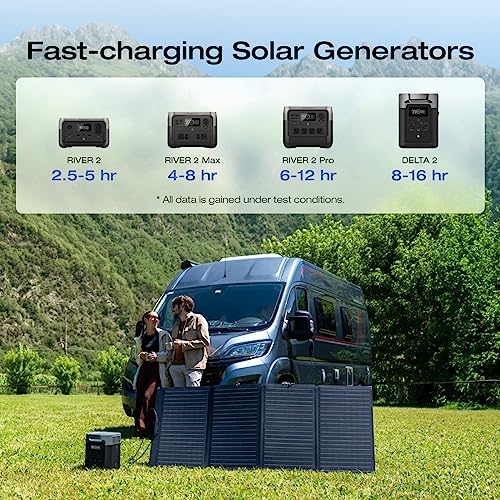 ef ecoflow 160w portable solar panel with adjustable kickstand