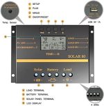 80a solar charge controller for 12v/24v panels with multi-protection