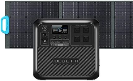 bluetti solar generator ac180 with pv200 solar panel