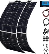 hannahcos 1200w foldable solar panels with charge controller