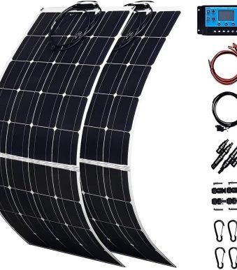 hannahcos 1200w foldable solar panels with charge controller
