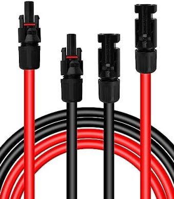 opl5 50ft 10awg solar extension cable with connectors & storage bag