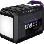 marbero portable 200w solar generator with ac outlet and led flashlight