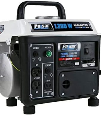 pulsar portable 1200w gas-powered generator with carrying handle