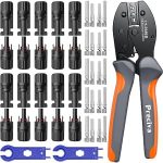 preciva solar crimping tool kit with connectors and wrench