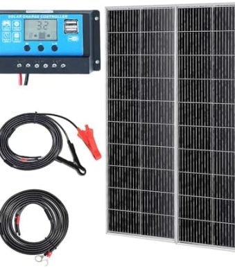 vevor 200w solar panel kit: 23% efficiency, waterproof, off-grid