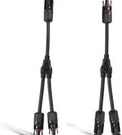 vemote 10awg solar y branch cable, waterproof 2 to 1 adapter
