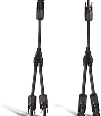 vemote 10awg solar y branch cable, waterproof 2 to 1 adapter