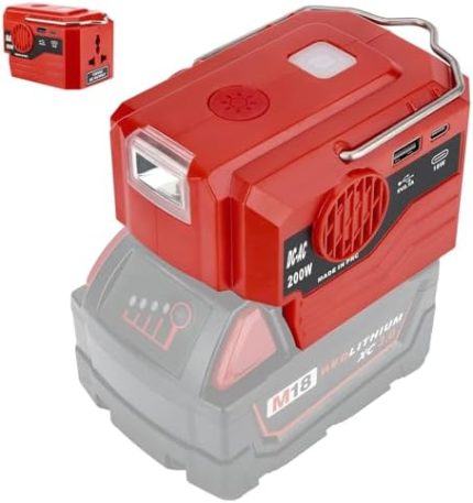 waxpar 200w power inverter for milwaukee m18 18v battery