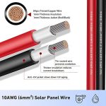 aakl 30ft 10awg solar extension cable for pv panel installation