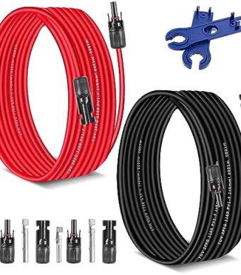 aakl 30ft 10awg solar extension cable for pv panel installation