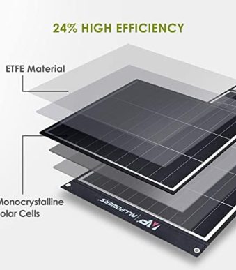 allpowers compact 200w solar panel charger for rv and camping